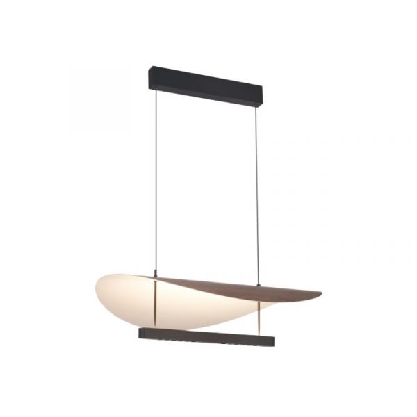 LAMPARA LED ABISAL 28W NEGRO Y MADERA 9657 MANTRA