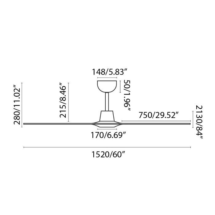 MOREA Ø1520MM MARRON 3 PALAS ARCE TUYA - Imagen 4