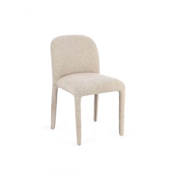 SILLA ANTARA ACERO TAPIZADO BOUCLÉ BEIGE