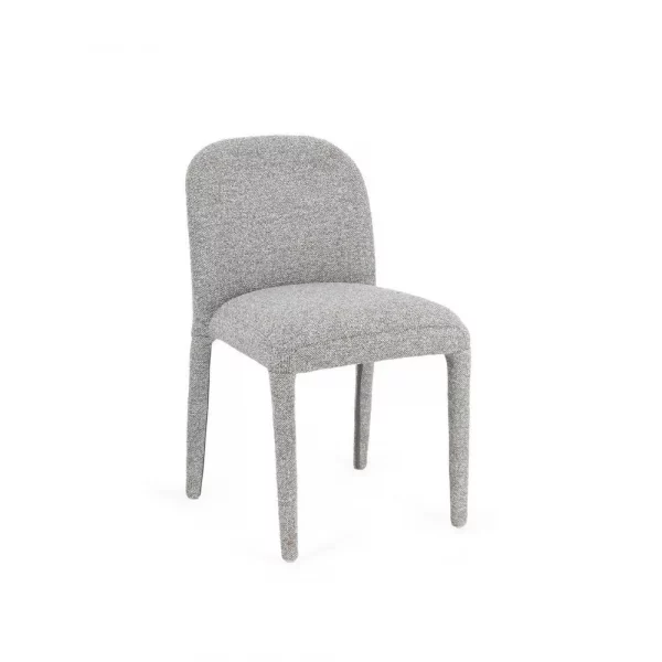 SILLA ANTARA ACERO TAPIZADO BOUCLÉ GRIS