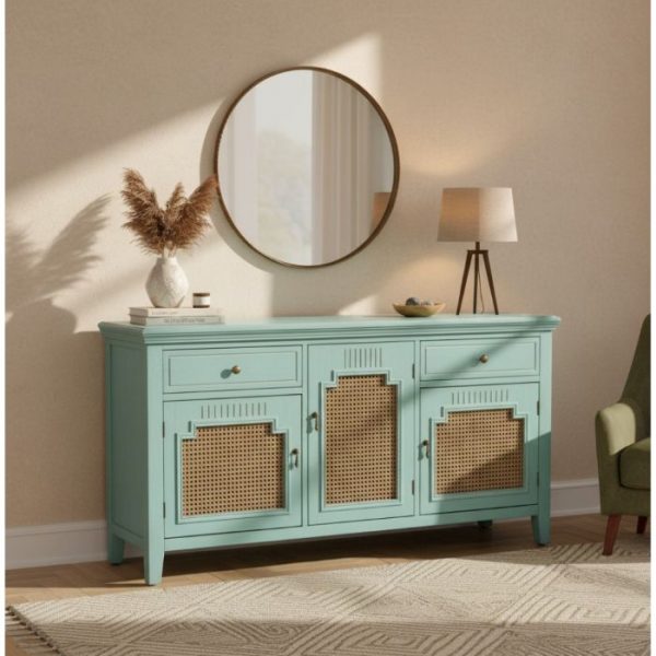 APARADOR MADERA 3 PUERTAS 2 CAJONES 150X40X77CM