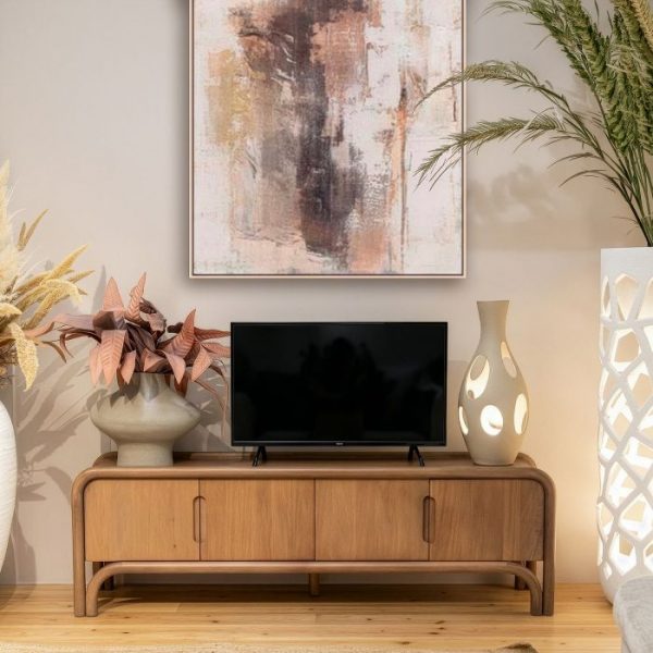 MUEBLE TV MADERA MANGO C/4 PUERTAS 160X40X50CM