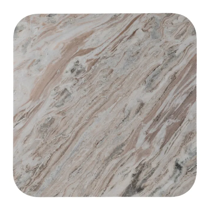 S/2 MESA CENTRO MADERA-MÁRMOL SALÓN 100 X 100 X 41 CM - Imagen 9