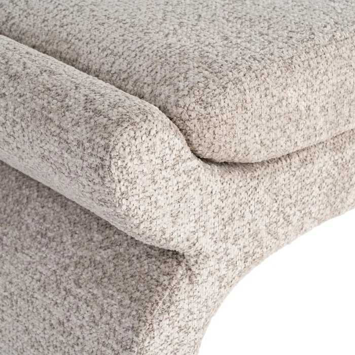BANQUETA TAPIZADA BEIGE 115 X 43 X 45 CM - Imagen 4