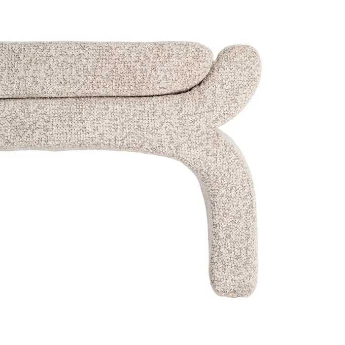 BANQUETA TAPIZADA BEIGE 115 X 43 X 45 CM - Imagen 5