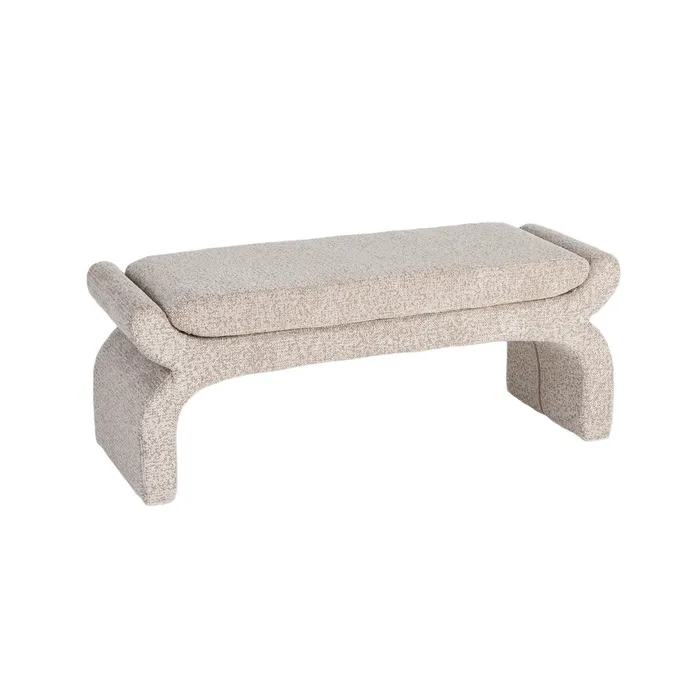 BANQUETA TAPIZADA BEIGE 115 X 43 X 45 CM - Imagen 7