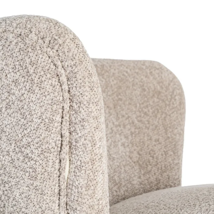 SILLÓN TAPIZADO BEIGE 78 X 77 X 72 CM - Imagen 2