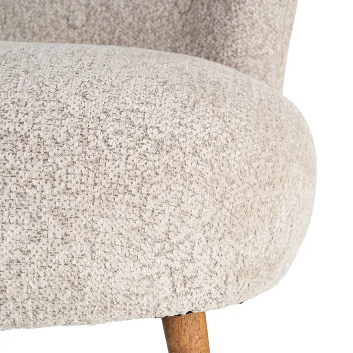 SILLÓN TAPIZADO BEIGE 78 X 77 X 72 CM - Imagen 3