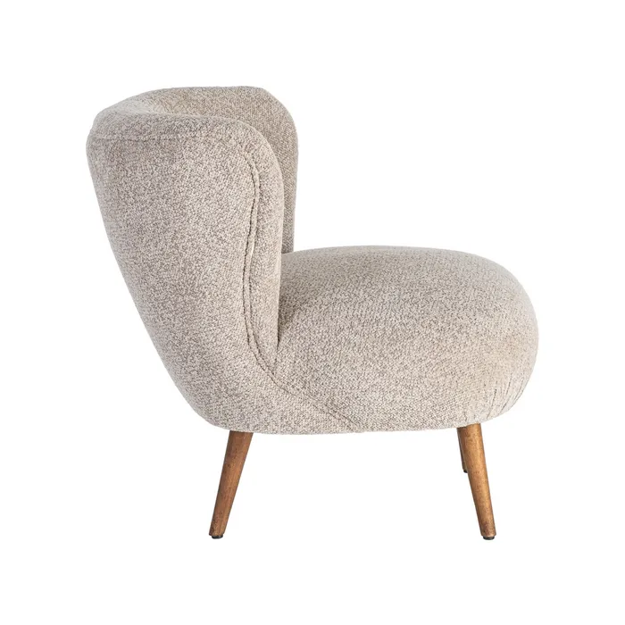 SILLÓN TAPIZADO BEIGE 78 X 77 X 72 CM - Imagen 5