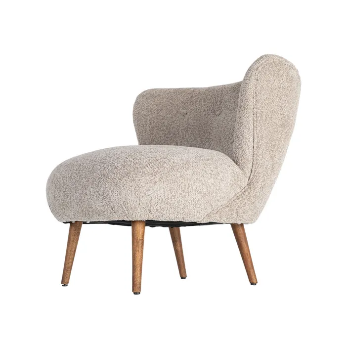 SILLÓN TAPIZADO BEIGE 78 X 77 X 72 CM - Imagen 7