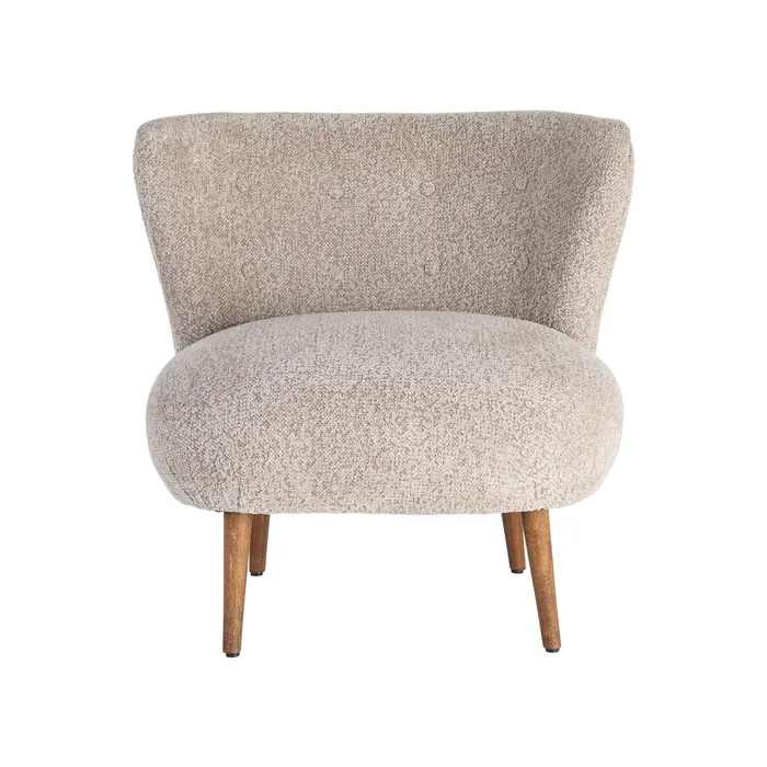 SILLÓN TAPIZADO BEIGE 78 X 77 X 72 CM - Imagen 8