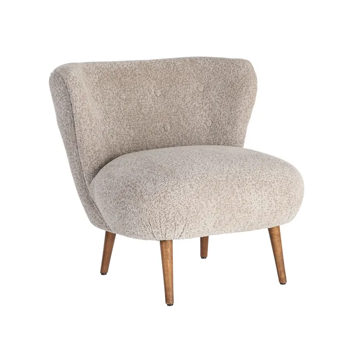 SILLÓN TAPIZADO BEIGE 78 X 77 X 72 CM - Imagen 12
