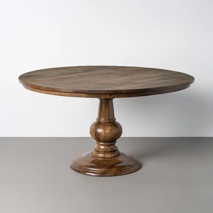 MESA COMEDOR MADERA DE MANGO 150 X 150 X 77 CM - Imagen 2