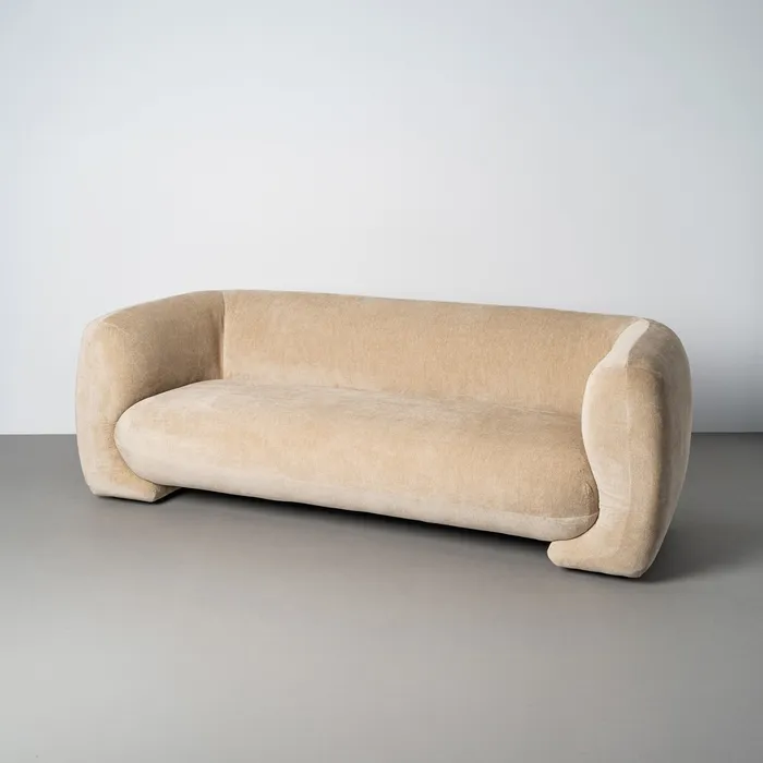 SOFÁ 3 PLAZAS BEIGE TEJIDO 226 X 94 X 73 CM - Imagen 12