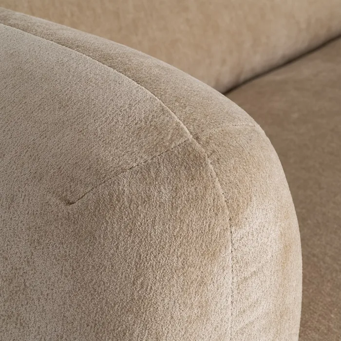 SOFÁ 3 PLAZAS BEIGE TEJIDO 226 X 94 X 73 CM - Imagen 3