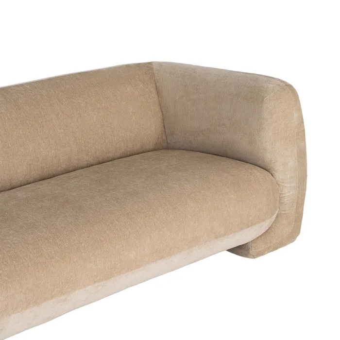 SOFÁ 3 PLAZAS BEIGE TEJIDO 226 X 94 X 73 CM - Imagen 4