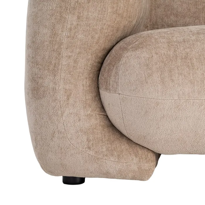 SOFÁ 3 PLAZAS TAUPE TEJIDO 226 X 94 X 73 CM - Imagen 7