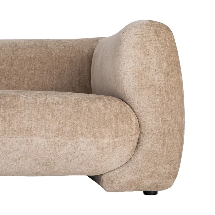 SOFÁ 3 PLAZAS TAUPE TEJIDO 226 X 94 X 73 CM - Imagen 8
