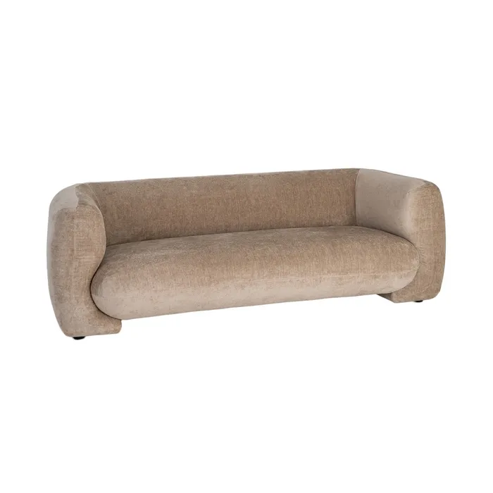 SOFÁ 3 PLAZAS TAUPE TEJIDO 226 X 94 X 73 CM - Imagen 10