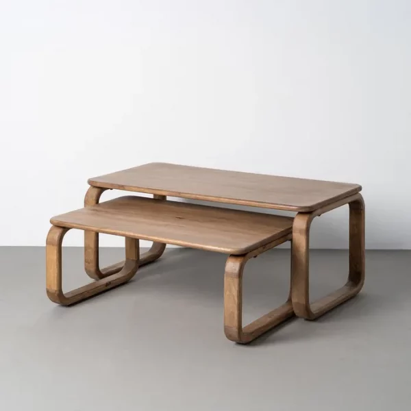 S/2 MESITAS CENTRO MADERA DE MANGO 120 X 60 X 50,50 CM