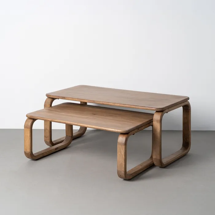 S/2 MESITAS CENTRO MADERA DE MANGO 120 X 60 X 50,50 CM