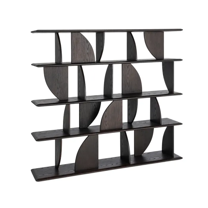 ESTANTERÍA MARRÓN MADERA DE CAUCHO 180 X 38 X 161 CM - Imagen 2