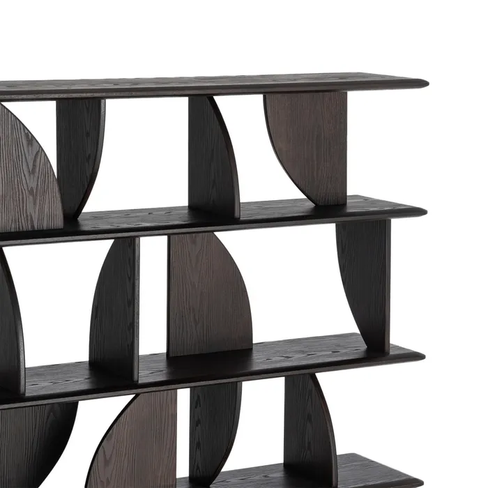 ESTANTERÍA MARRÓN MADERA DE CAUCHO 180 X 38 X 161 CM - Imagen 3