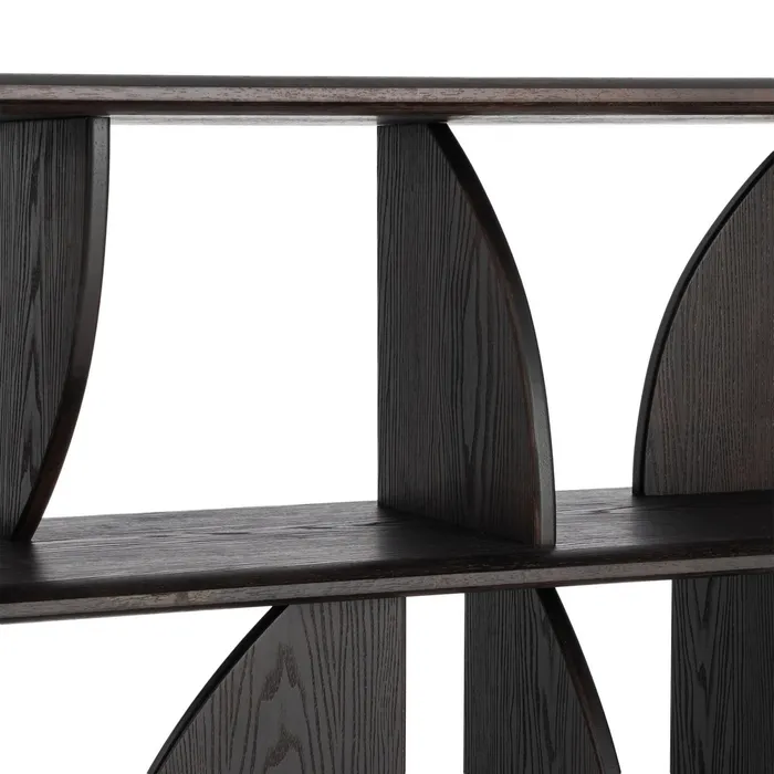 ESTANTERÍA MARRÓN MADERA DE CAUCHO 180 X 38 X 83 CM - Imagen 6