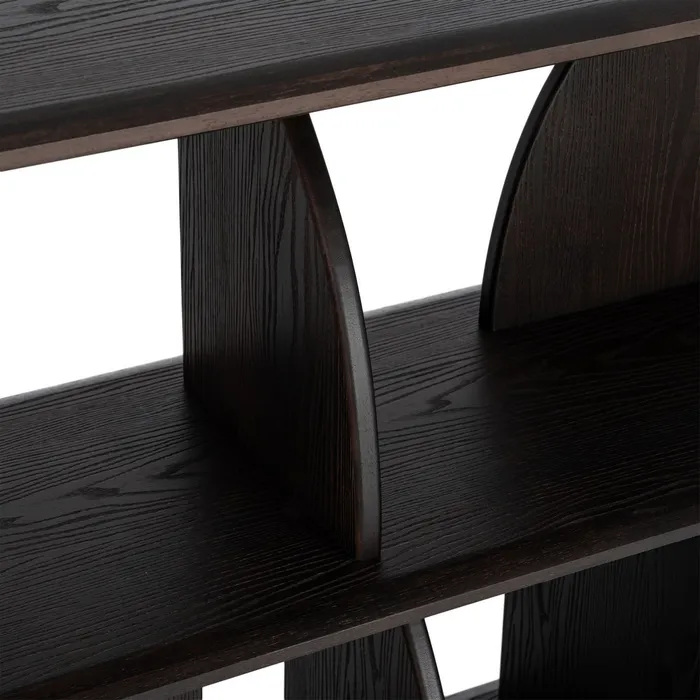 ESTANTERÍA MARRÓN MADERA DE CAUCHO 180 X 38 X 83 CM - Imagen 7