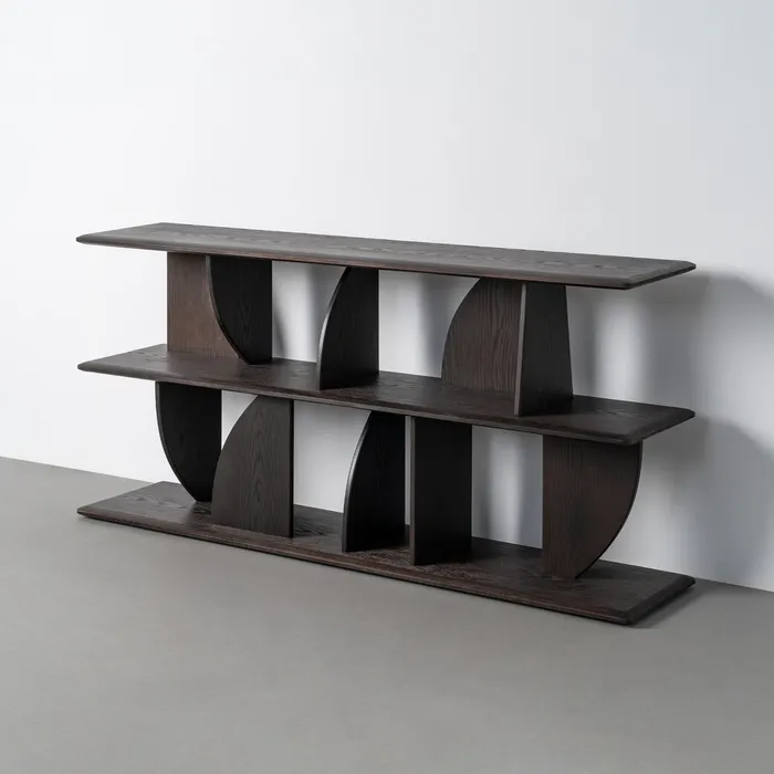 ESTANTERÍA MARRÓN MADERA DE CAUCHO 180 X 38 X 83 CM - Imagen 11