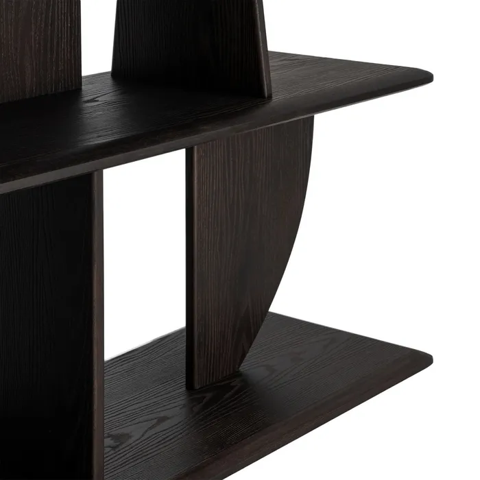 ESTANTERÍA MARRÓN MADERA DE CAUCHO 180 X 38 X 83 CM - Imagen 10