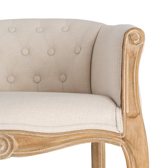 SILLÓN NATURAL-BLANCO TEJIDO-MADERA 50 X 63 X 69 CM - Imagen 3