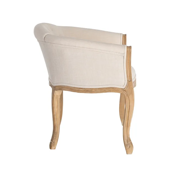 SILLÓN NATURAL-BLANCO TEJIDO-MADERA 50 X 63 X 69 CM - Imagen 5