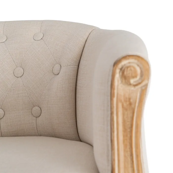 SILLÓN NATURAL-BLANCO TEJIDO-MADERA 50 X 63 X 69 CM - Imagen 6