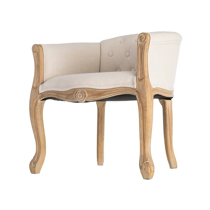 SILLÓN NATURAL-BLANCO TEJIDO-MADERA 50 X 63 X 69 CM - Imagen 7