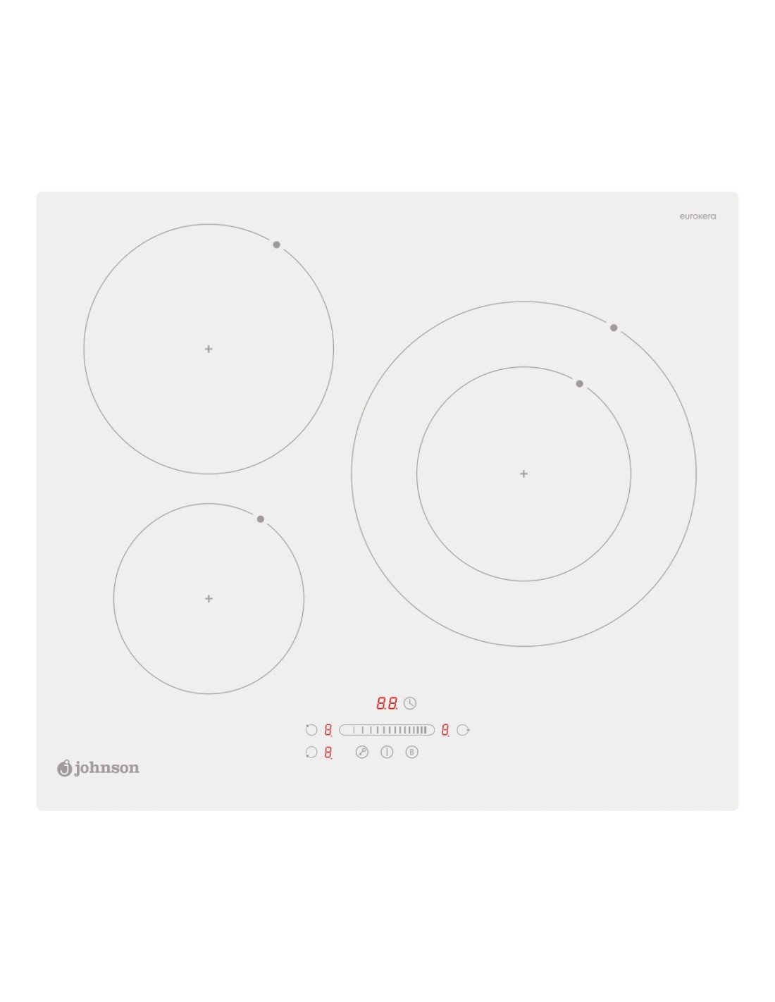 PLACA INDUCCION JOHNSON 3 ZONAS JINDU3ZB