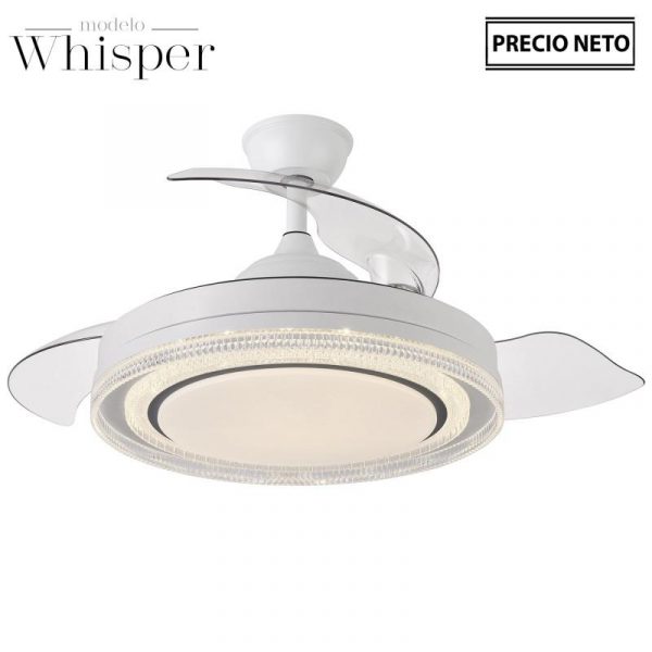 VENTILADOR DC 45W LED BLANCO WHISPER