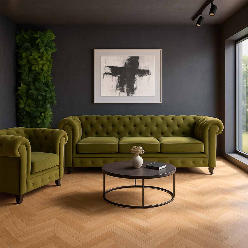 SOFÁ VERDE 199X82X76CM