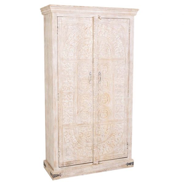 ARMARIO MADERA MANGO BLANCO 100X40X180CM