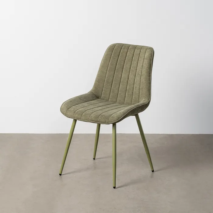 SILLA VERDE TEJIDO-METAL CONTRACT 50 X 60 X 85 CM