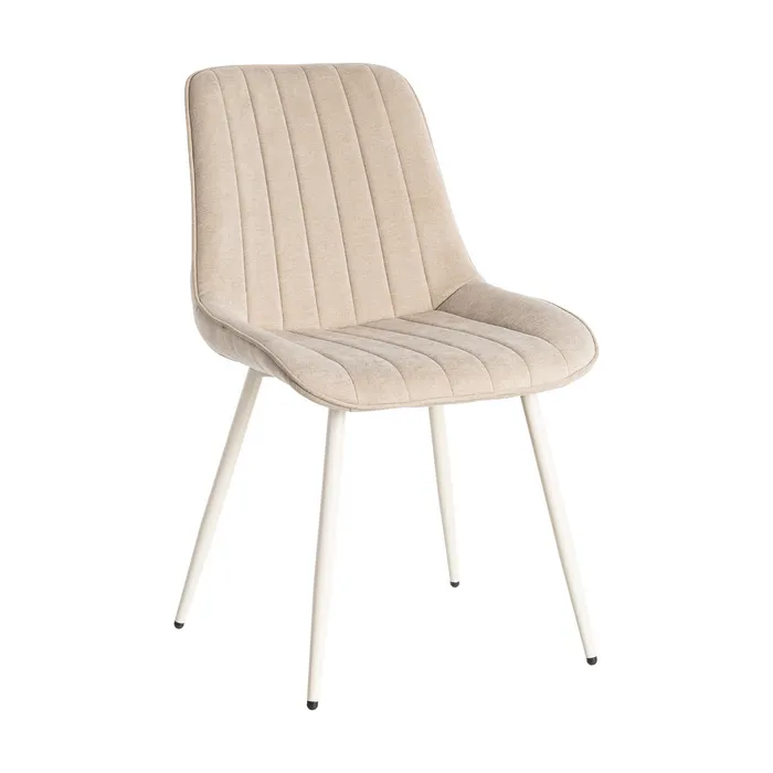 SILLA BEIGE TEJIDO-METAL CONTRACT 50 X 60 X 85 CM - Imagen 2