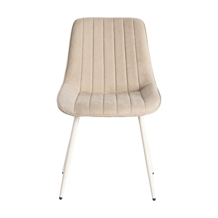 SILLA BEIGE TEJIDO-METAL CONTRACT 50 X 60 X 85 CM - Imagen 3