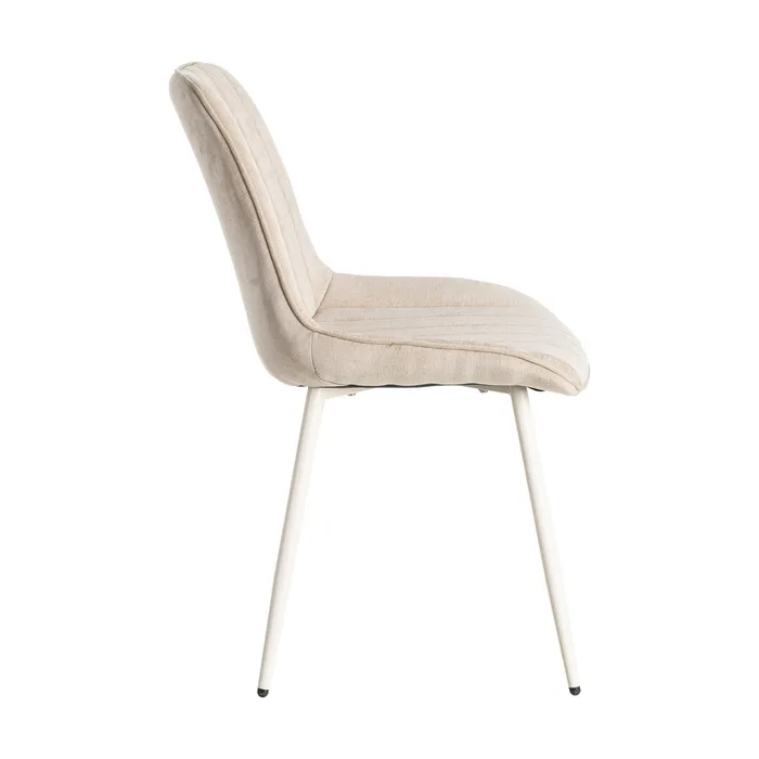 SILLA BEIGE TEJIDO-METAL CONTRACT 50 X 60 X 85 CM - Imagen 4