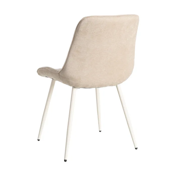 SILLA BEIGE TEJIDO-METAL CONTRACT 50 X 60 X 85 CM - Imagen 5