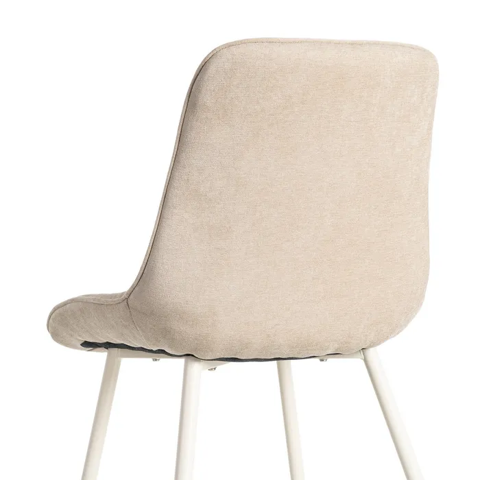 SILLA BEIGE TEJIDO-METAL CONTRACT 50 X 60 X 85 CM - Imagen 6