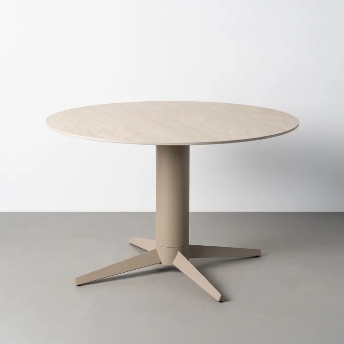MESA COMEDOR CERÁMICA-METAL 120 X 120 X 75 CM