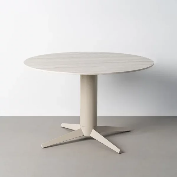 MESA COMEDOR CERÁMICA-METAL 120 X 120 X 75 CM