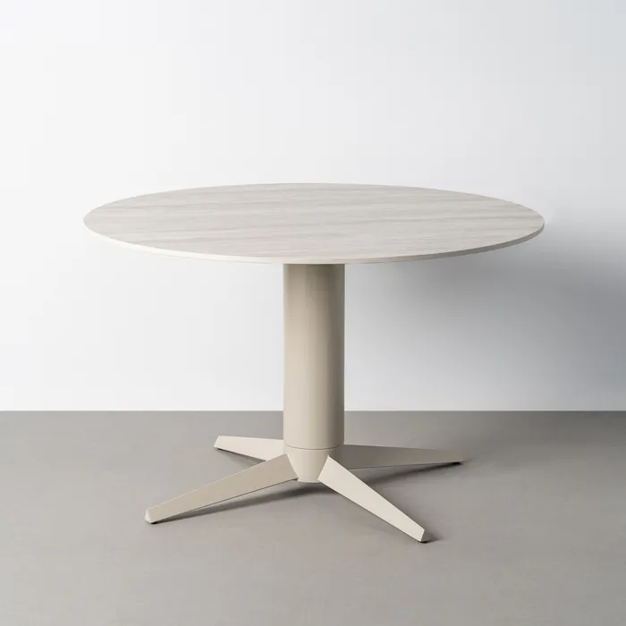 MESA COMEDOR CERÁMICA-METAL 120 X 120 X 75 CM