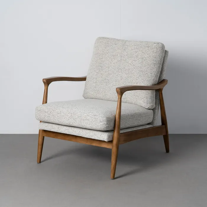 SILLÓN JASPEADO BLANCO-GRIS 72 X 86,50 X 86 CM