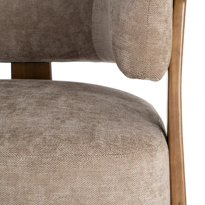 SILLÓN MARRÓN TEJIDO-MADERA 73 X 76,50 X 69 CM - Imagen 6